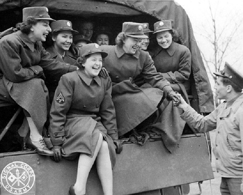 Recruits helped off - w.a.a.c.,